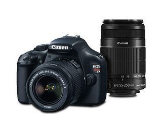 Kit Câmera Canon Rebel T5 com Lente 18-55mm III e Lente 55-250mm