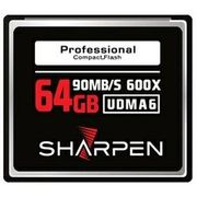 Cartão Compact Flash 64Gb Sharpen 90Mb/s (600x), UDMA6