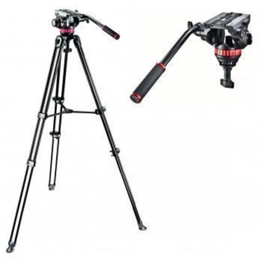 Tripé Manfrotto MVk502AM e Cabeça Hidráulica - WorldView