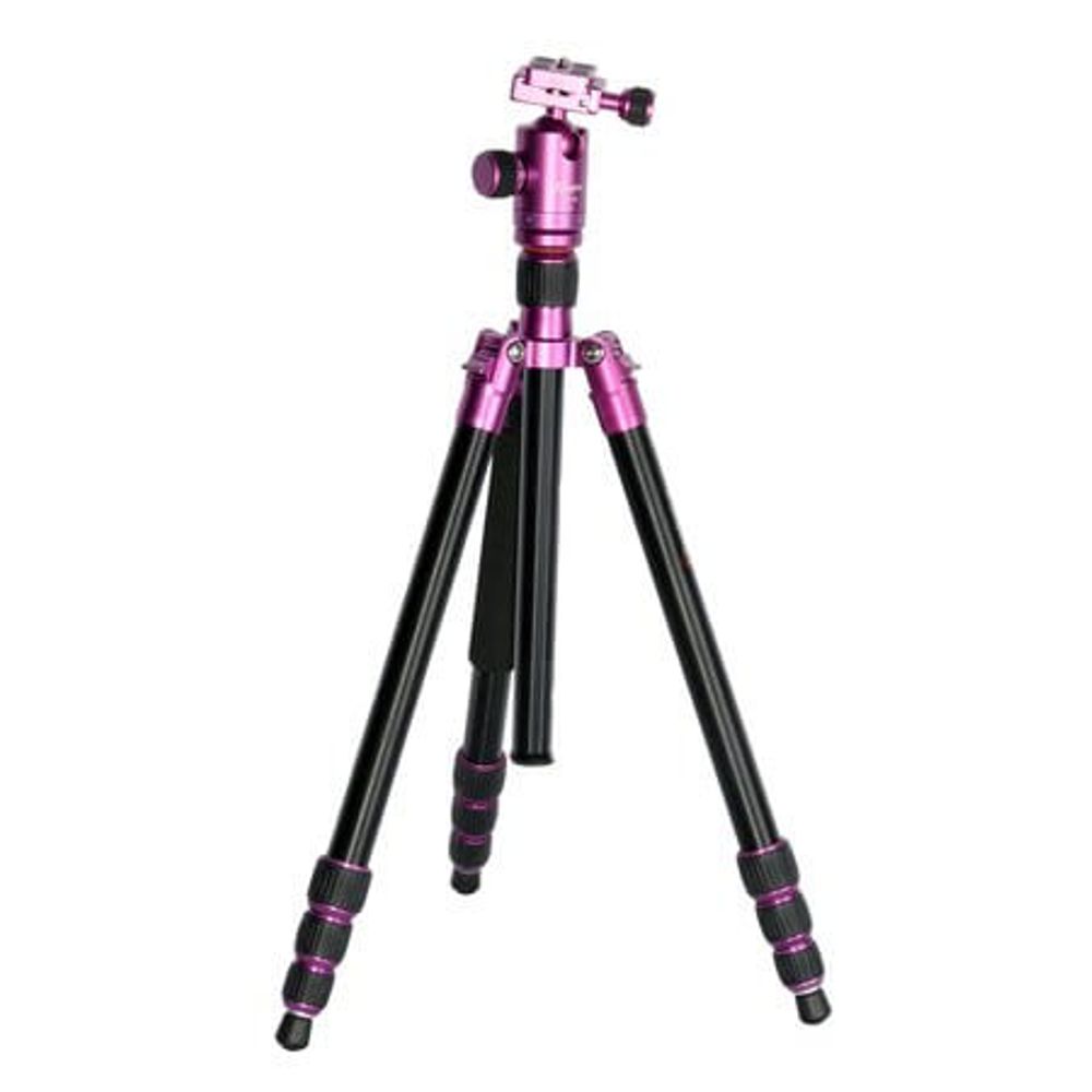 Tripe-com-Cabeca-Ball-Head-para-ate-10-Kg---Roxo---Com-Bolsa-de-Transporte-Inclusa Tripe-com-Cabeca-Ball-Head-para-ate-10-Kg---Roxo---Com-Bolsa-de-Transporte-Inclusa