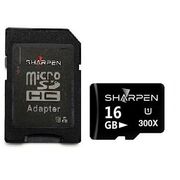 Cartão Micro SD 16Gb com Adaptador Sharpen 45Mb/s Classe 10