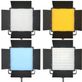 Refletor---Iluminador-de-600-Leds-BiColor-Tungstenio-com-Suporte-para-Bateria-V-mount