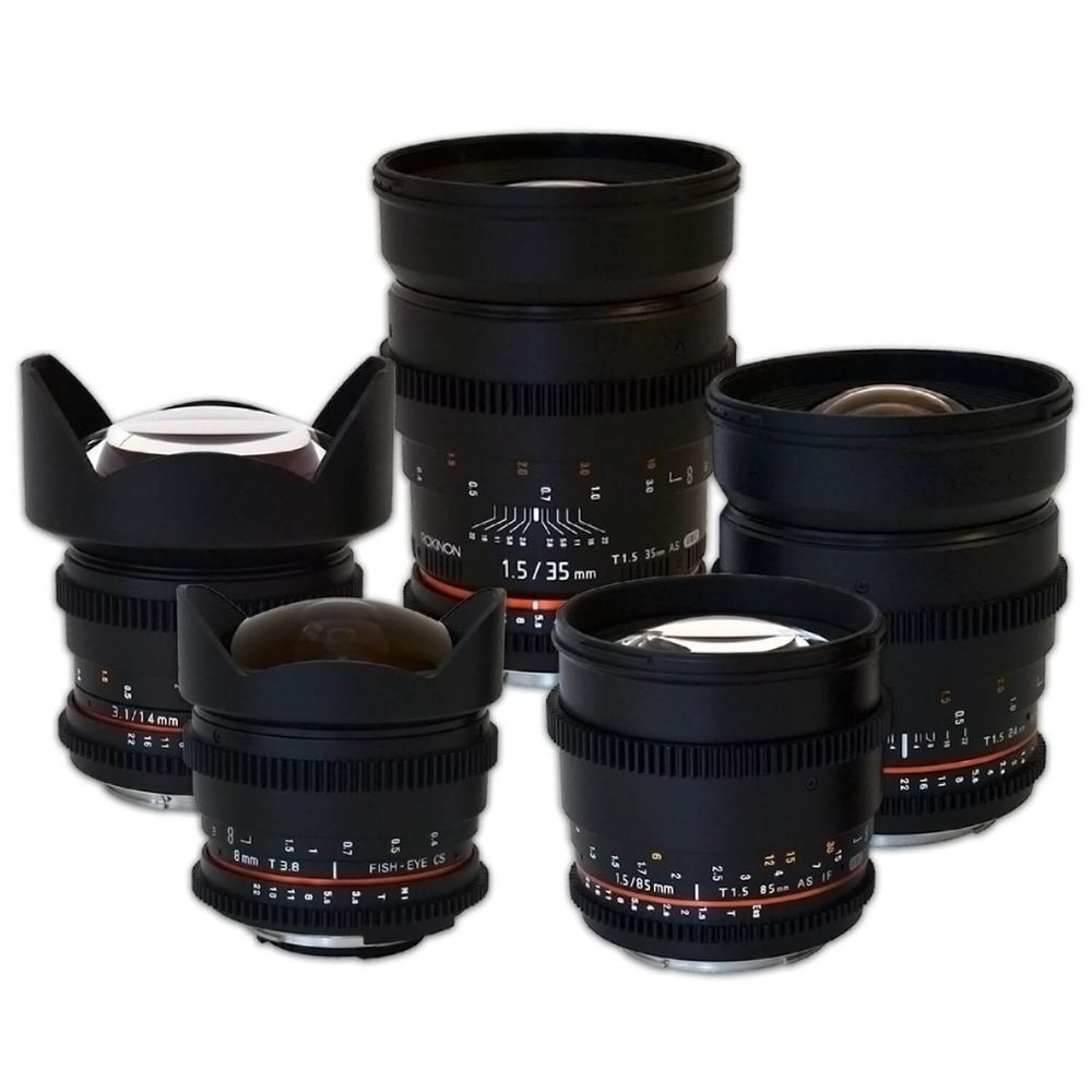 Kit-de-Lentes-Rokinon-Cine-Full-Frame-8mm--14mm--24mm--35mm-e-85mm-para-Canon-EF Kit-de-Lentes-Rokinon-Cine-Full-Frame-8mm--14mm--24mm--35mm-e-85mm-para-Canon-EF