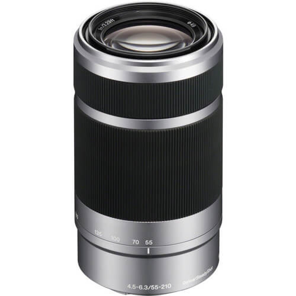 Lente Sony 55-210mm E OSS E-Mount Prata - eMania Foto e Video