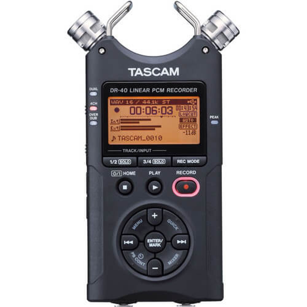 Gravador-Digital-Tascam-DR-40-com-MicroSD-de-2GB Gravador-Digital-Tascam-DR-40-com-MicroSD-de-2GB