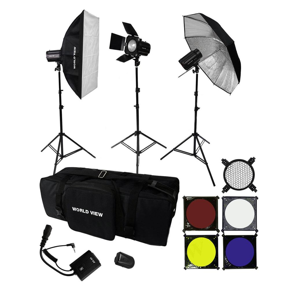 Kit-de-Iluminacao-com-3-Flashes-de-200W--110v- Kit-de-Iluminacao-com-3-Flashes-de-200W--110v-