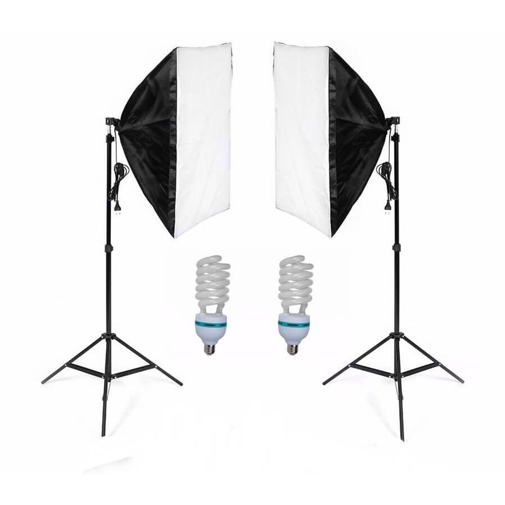 Kit-de-iluminacao-para-Estudio-Fotografico-com-2-Softbox-de-70cm-e-2-Lampadas-135w Kit-de-iluminacao-para-Estudio-Fotografico-com-2-Softbox-de-70cm-e-2-Lampadas-135w