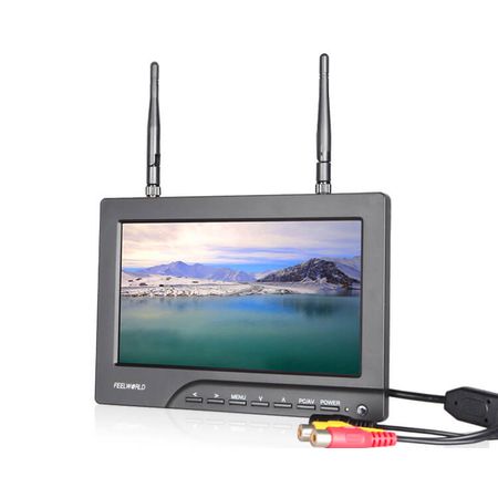 Monitor-FPV-7--com-Entrada-RCA-e-Receptor-Wireless-5.8GHz