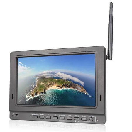 Monitor-FPV-Led-7--Full-HD-Entrada-HDMI---AV-e-Receptor-Wireless-5.8GHz