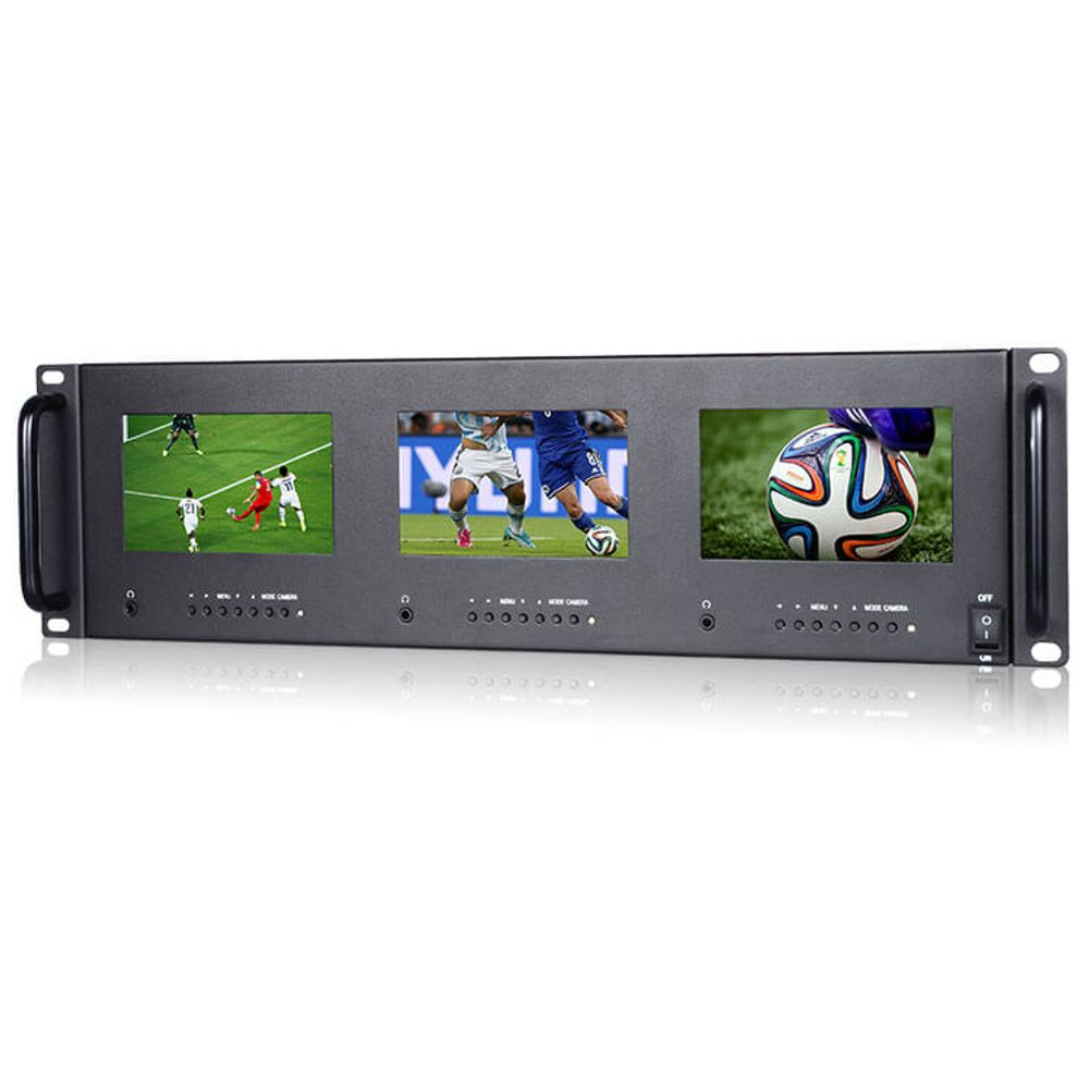 Monitor-Triplo-de-5--HD-com-Montagem-de-Rack-para-Broadcast Monitor-Triplo-de-5--HD-com-Montagem-de-Rack-para-Broadcast