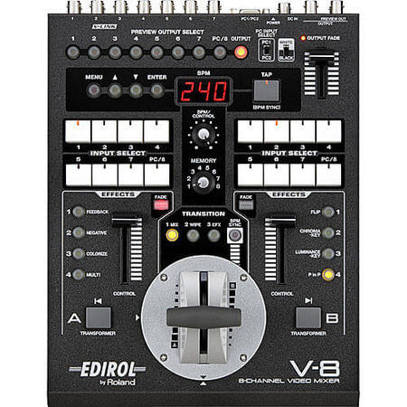Video-Mixer-Roland-V-8-de-8-Canais-Live-Video-Efeitos-Switcher