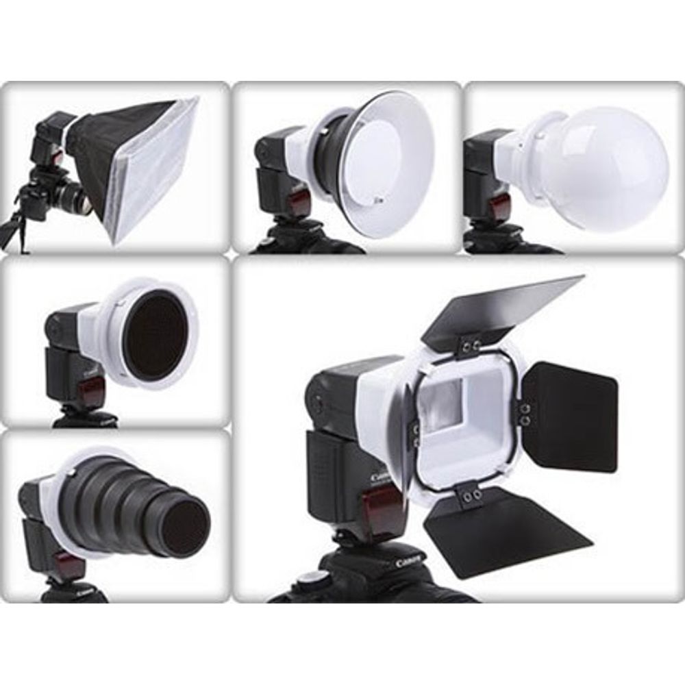 Kit-Portatil-para-Flash-FGA-K8-com-6-Modificadores Kit-Portatil-para-Flash-FGA-K8-com-6-Modificadores