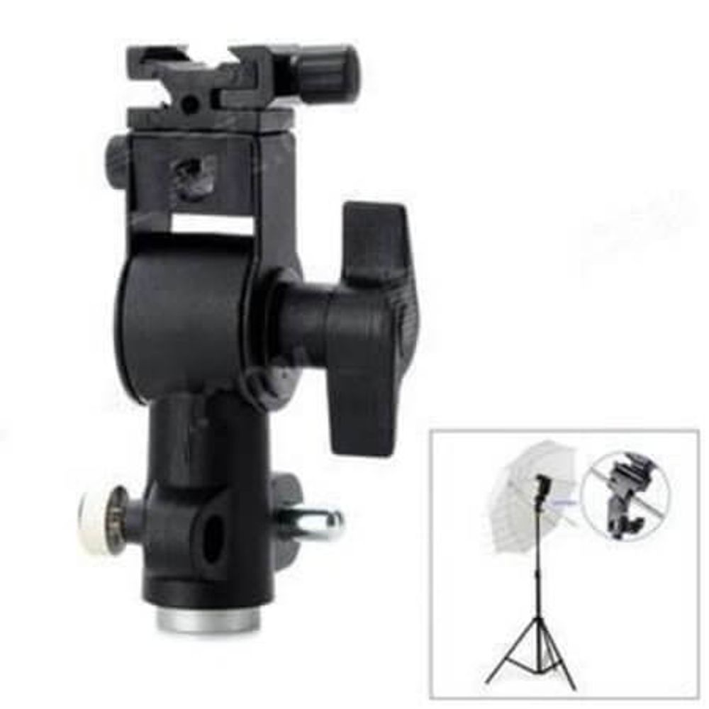 Suporte-para-Sombrinha-e-Flash-SpeedLight-com-Sapata-universal Suporte-para-Sombrinha-e-Flash-SpeedLight-com-Sapata-universal