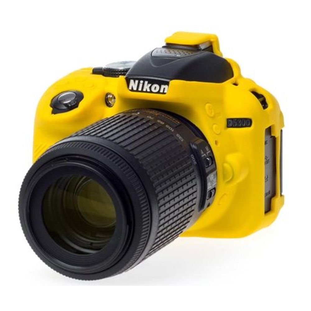 Capa-de-Silicone-para-Nikon-D5300---Amarela Capa-de-Silicone-para-Nikon-D5300---Amarela