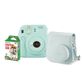 Kit-Camera-Instantanea-Fujifilm-Instax-Mini-9-Azul-Aqua-com-Bolsa-e-Filme-Instantaneo-para-10-Fotos