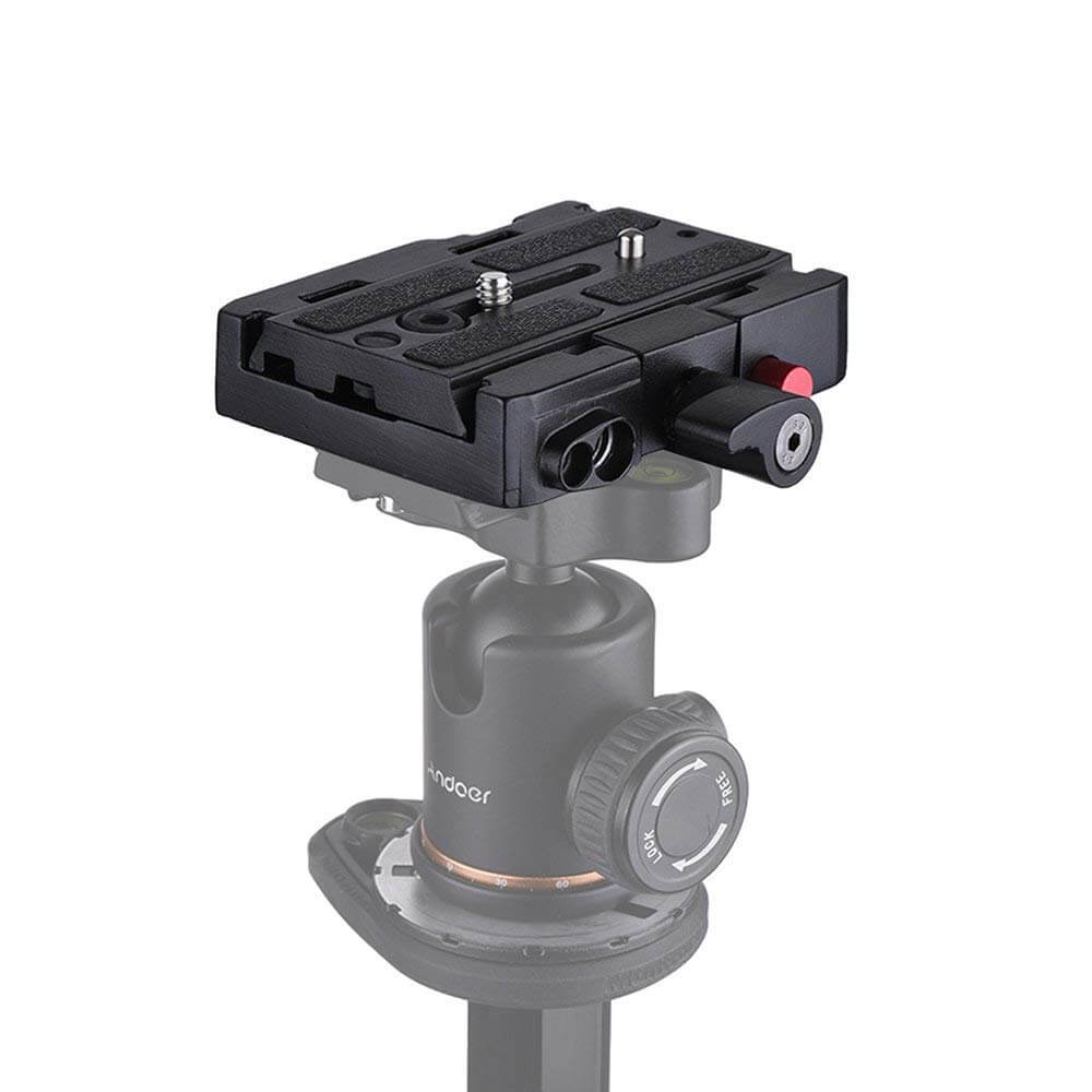 Base-com-Plate-de-liberacao-rapida-KingJoy-KH-6251-1-4--e-3-8--para-Tripes-e-Monopes Base-com-Plate-de-liberacao-rapida-KingJoy-KH-6251-1-4--e-3-8--para-Tripes-e-Monopes