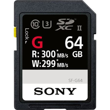 Cartao-SDXC-64GB-Sony-UHS-II-U3-Serie-G-de-300Mb-s--Classe10-