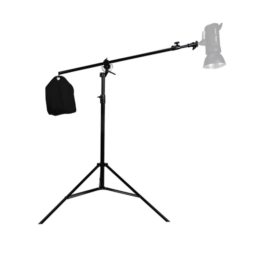 Girafa-2-em-1-Suporte-de-Luz-Multiboom-e-Refletor-LS-16-Light-Stand--4m-- Girafa-2-em-1-Suporte-de-Luz-Multiboom-e-Refletor-LS-16-Light-Stand--4m--
