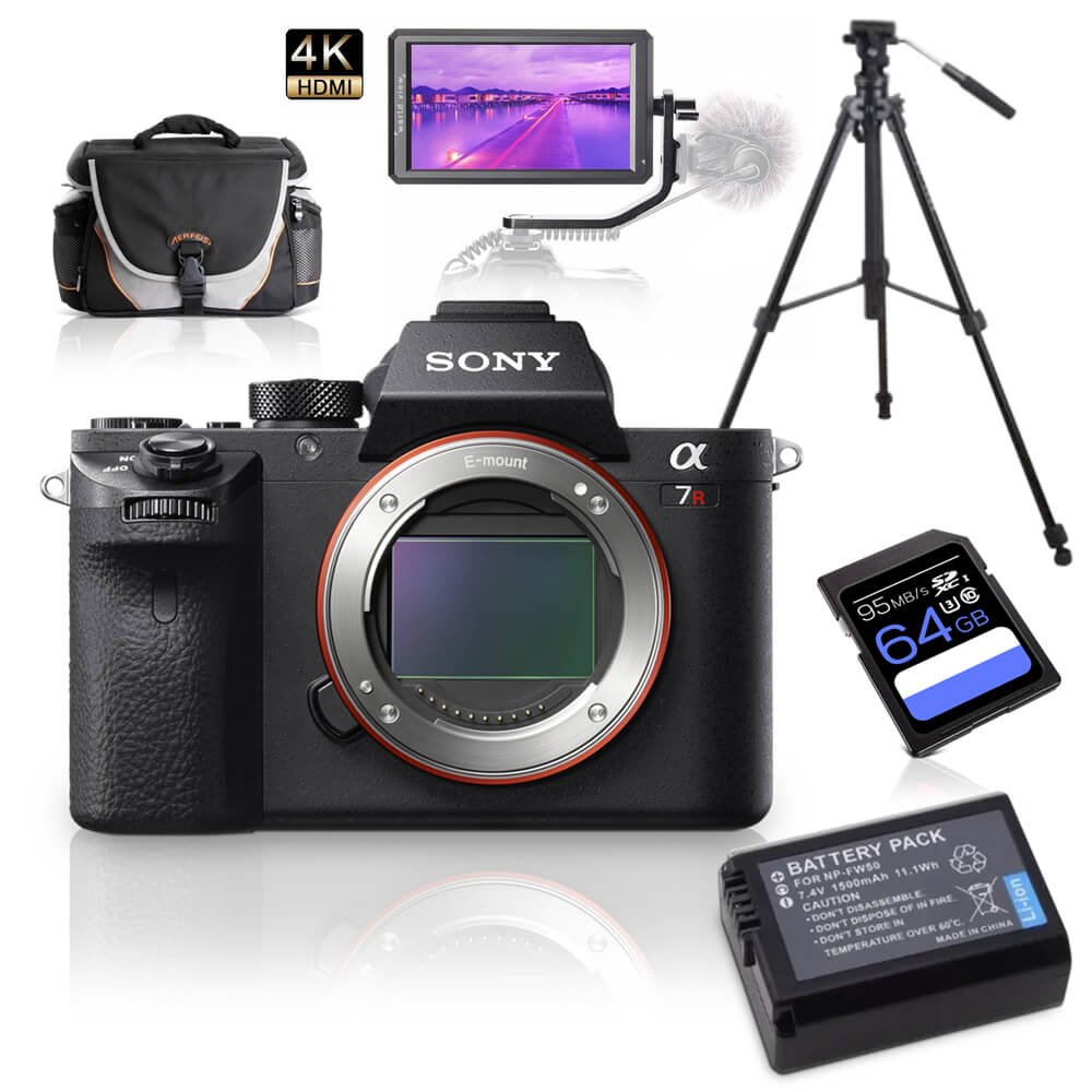 Kit-Sony-Alpha-a7RII-Mirrorless---Monitor-5.6---Tripe-de-Video---Bolsa---Bateria-Extra-e-Cartao-64Gb Kit-Sony-Alpha-a7RII-Mirrorless---Monitor-5.6---Tripe-de-Video---Bolsa---Bateria-Extra-e-Cartao-64Gb