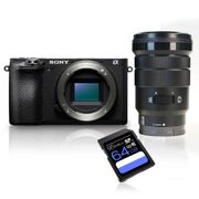 Kit-Camera-Sony-Alpha-A6500-E-mount-4K---Lente-Sony-PZ-18-105mm-f4-G---Cartao-SDXC-64Gb-de-95Mbs