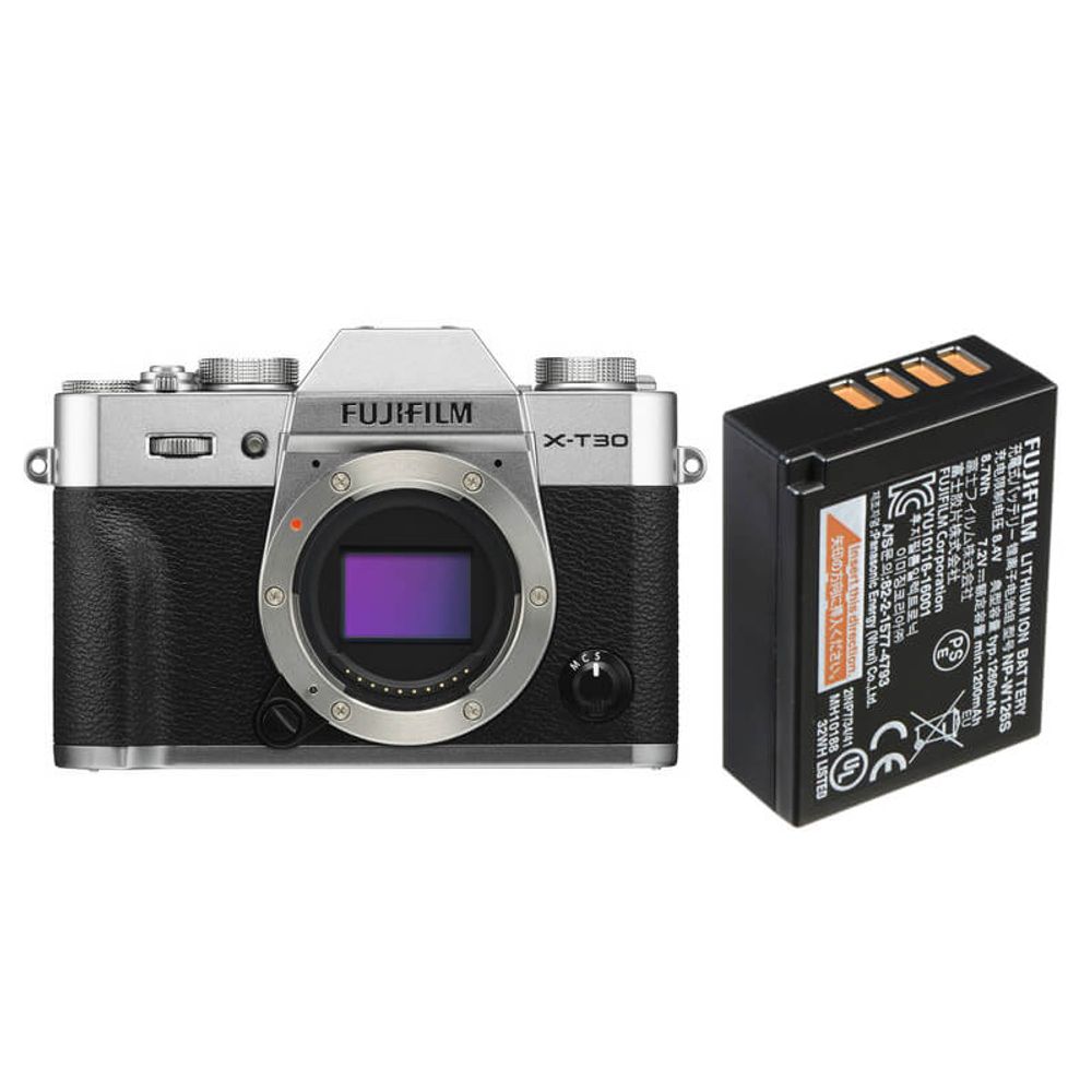 Camera-FujiFilm-X-T30-Mirrorless-Prata--Corpo----Bateria-Extra-Fuji-NP-W126S Camera-FujiFilm-X-T30-Mirrorless-Prata--Corpo----Bateria-Extra-Fuji-NP-W126S