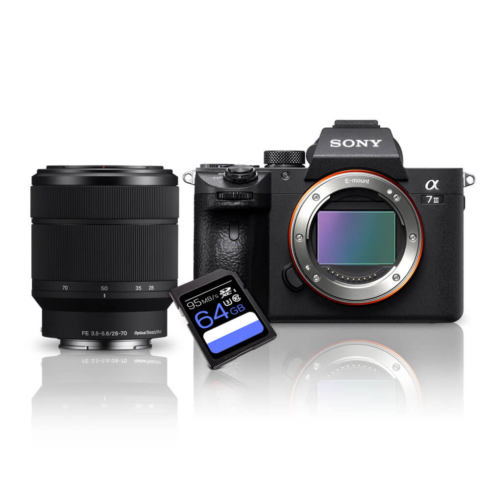 Kit-Sony-a7III-Mirrorless---Lente-Sony-FE-28-70mm--SEL2870----Cartao-SDXC-64Gb Kit-Sony-a7III-Mirrorless---Lente-Sony-FE-28-70mm--SEL2870----Cartao-SDXC-64Gb