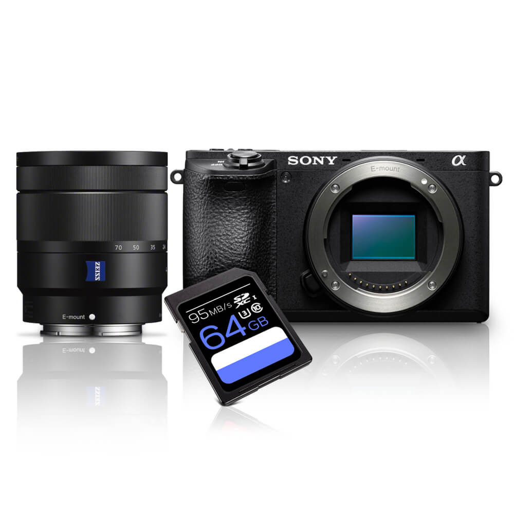 SONY α6500 + SONY T* E 16-70mm f4 Kit Sony A6500 Mirrorless 4K + Lente 16-70mm - eMania Foto e Video