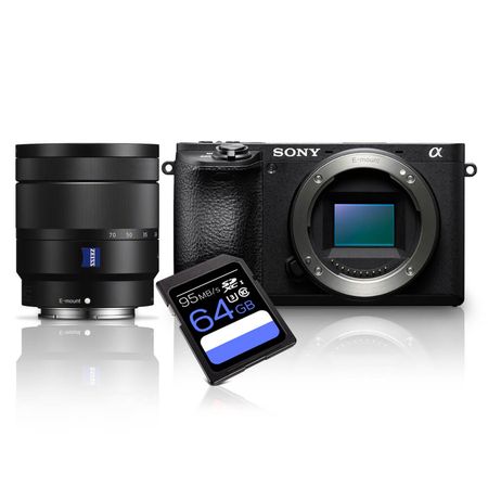 Kit-Sony-A6500-Mirrorless-4K---Lente-Sony-16-70mm--SEL1670Z----Cartao-SDXC-64Gb