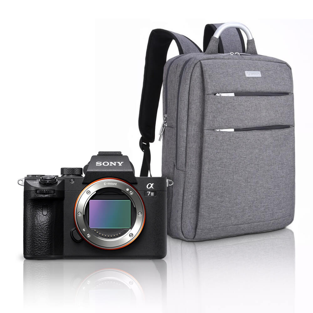 Kit-Sony-a7III-Mirrorless---Mochila-Profissional-a-Prova-D-Agua-e-Laptop Kit-Sony-a7III-Mirrorless---Mochila-Profissional-a-Prova-D-Agua-e-Laptop