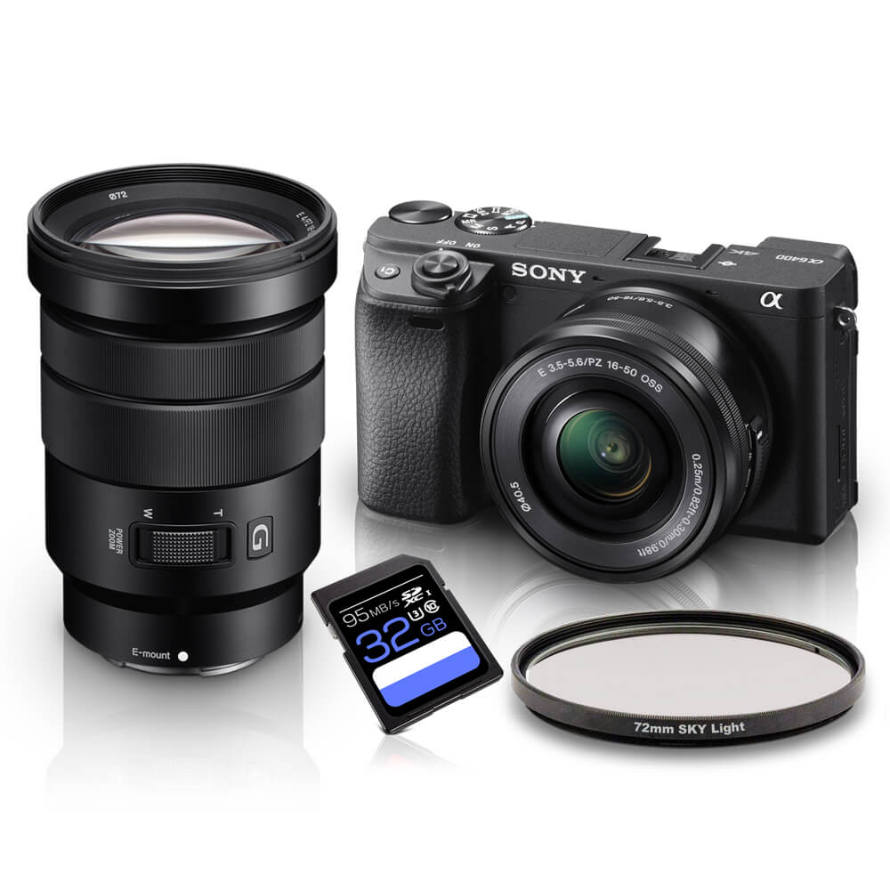 Camara Sony Alpha 6400 Kit lente 16-50 mm 24,2 MPX 4K SONY