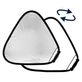Rebatedor-Triangular-2-em-1-Branco-e-Prata-de-80cm-com-Alca Rebatedor-Triangular-2-em-1-Branco-e-Prata-de-80cm-com-Alca