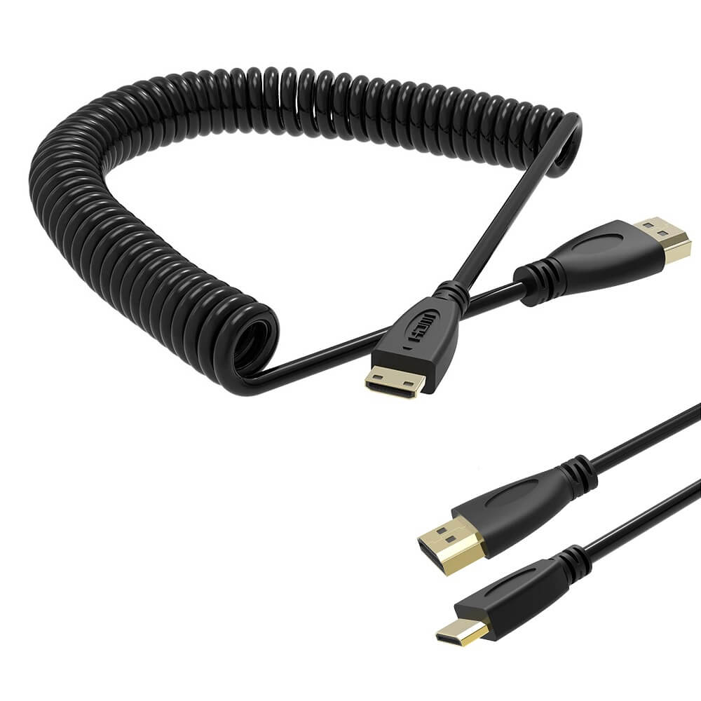 Cabo-Espiral-HDMI-x-Mini-HDMI-2.0-4K-de-Alta-Velocidade Cabo-Espiral-HDMI-x-Mini-HDMI-2.0-4K-de-Alta-Velocidade