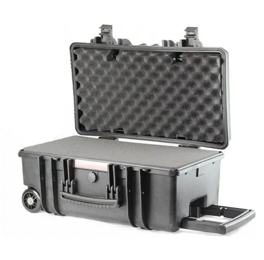 Case Rígido 52x27x18cm com Rodas e Espuma Modeladora - eMania Foto