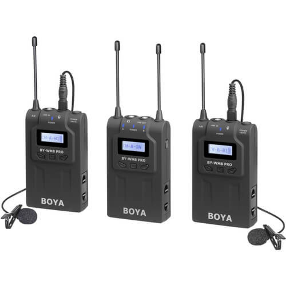 Sistema-Microfone-Lapela-Sem-Fio-Boya-BY-WM8-Pro-K2-Wireless-de-Dois-Canais-UHF Sistema-Microfone-Lapela-Sem-Fio-Boya-BY-WM8-Pro-K2-Wireless-de-Dois-Canais-UHF