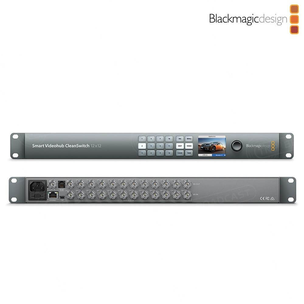 Hub-Switch-Video-Blackmagic-Design-Smart-VideoHub-CleanSwitch-12x12-6G-SDI Hub-Switch-Video-Blackmagic-Design-Smart-VideoHub-CleanSwitch-12x12-6G-SDI