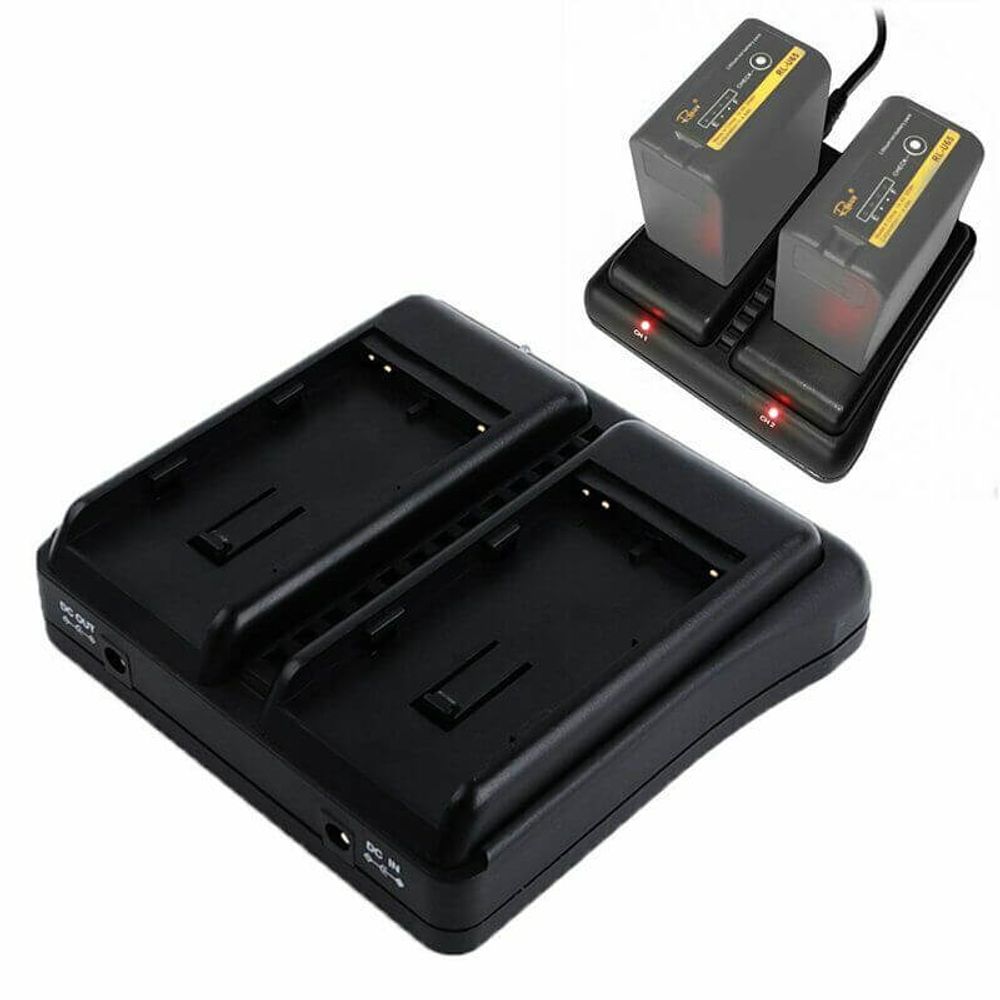 Carregador-Duplo-Rolux-RL-EXC2-para-Bateria-Sony-BP-U--Bivolt- Carregador-Duplo-Rolux-RL-EXC2-para-Bateria-Sony-BP-U--Bivolt-