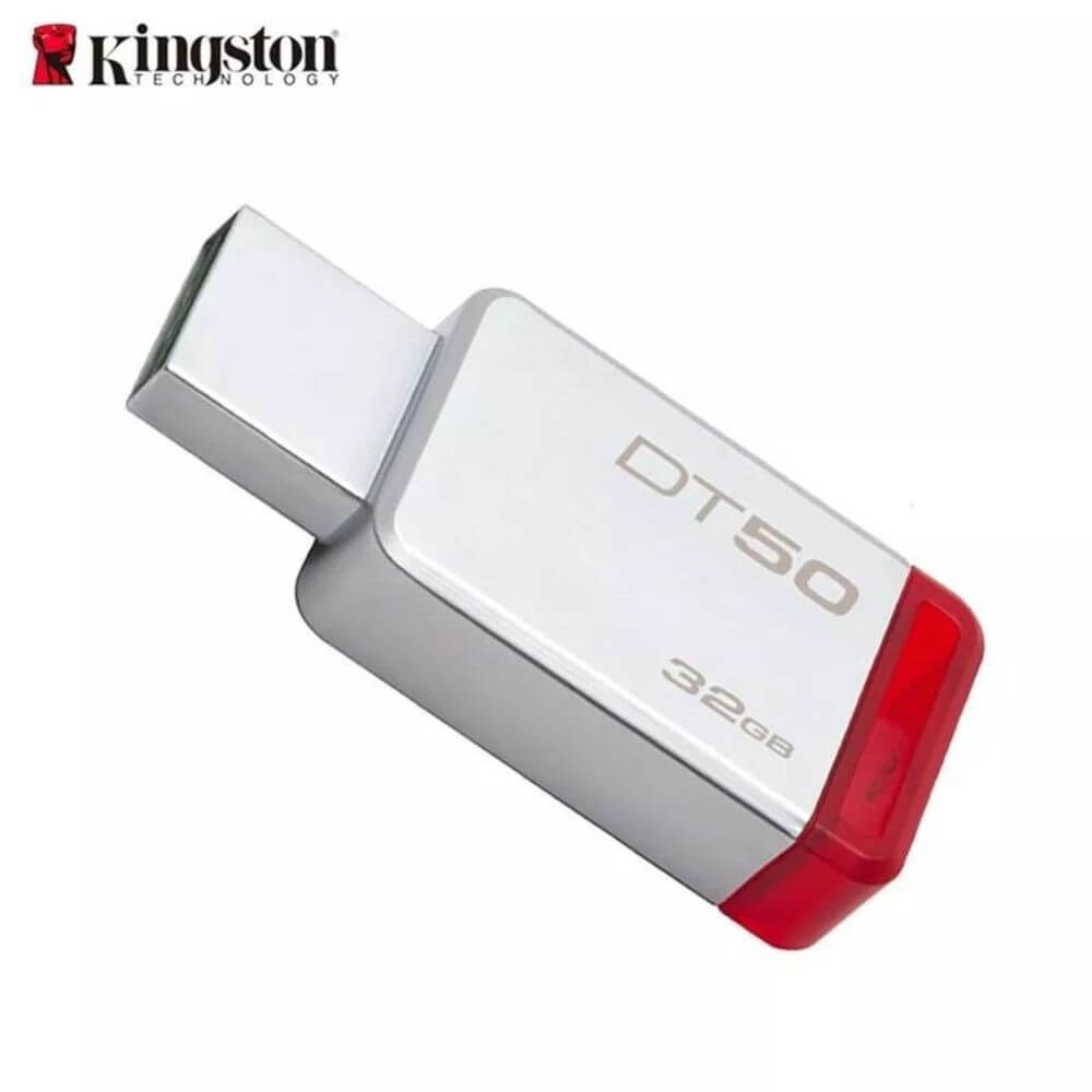 Pen-Drive-Kingston-32Gb-DataTraveler-USB-3.1---DT50-32GB---Vermelho Pen-Drive-Kingston-32Gb-DataTraveler-USB-3.1---DT50-32GB---Vermelho