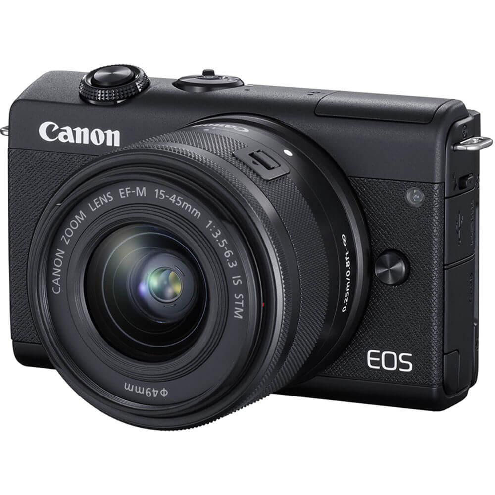 Canon EOS M200 デジタル一眼レフ Mirrorless Canon M200 4K e Lente 15-45mm - eMania Foto e Video