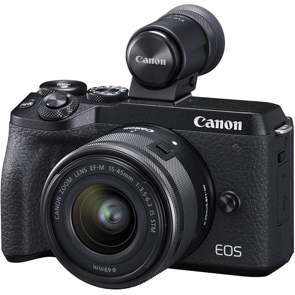 美品♪ Canon EOS M6 Mark II ブラック Canon M6 MII Mirrorless 15-45mm VF Preta - eMania Foto e Video