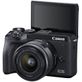 Camera-Canon-EOS-M6-MarkII-Mirrorless-com-Lente-15-45mm-e-Visor-EVF-DC2--Preta-