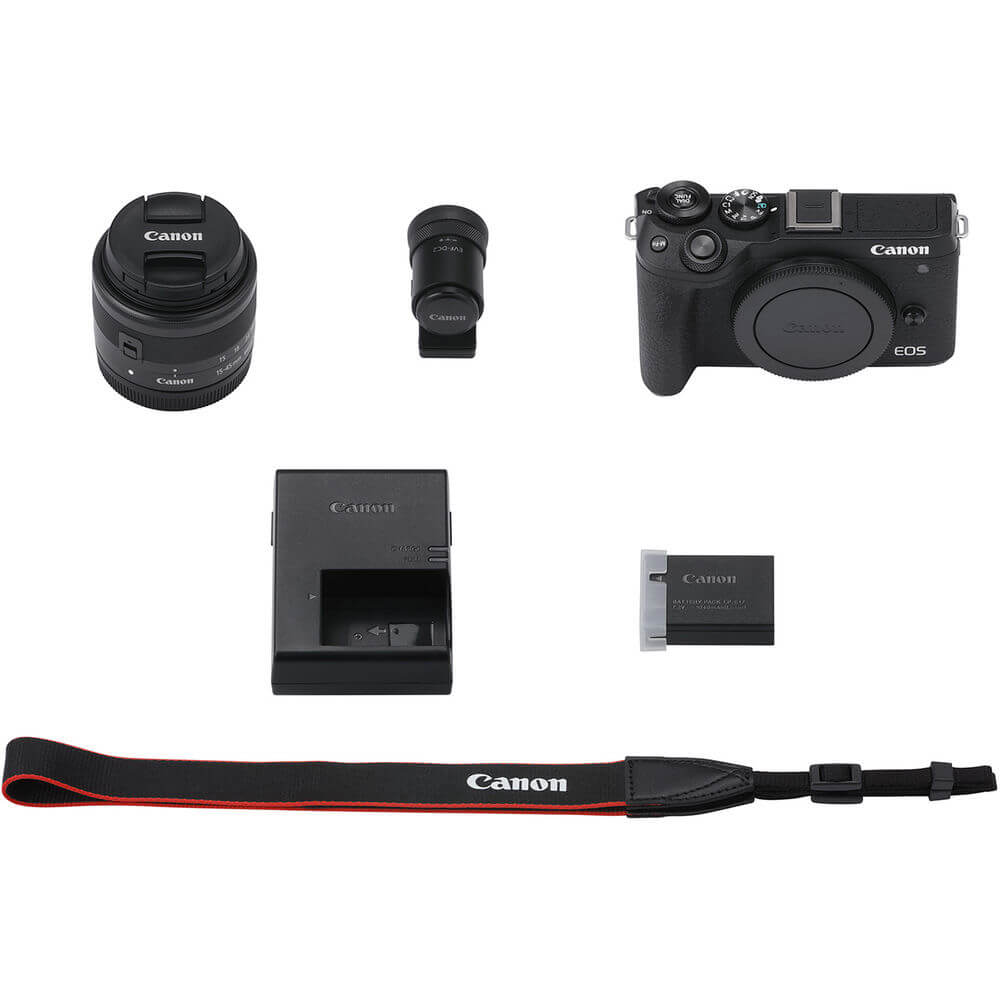 Canon M6 MII Mirrorless 15-45mm VF Preta - WorldView