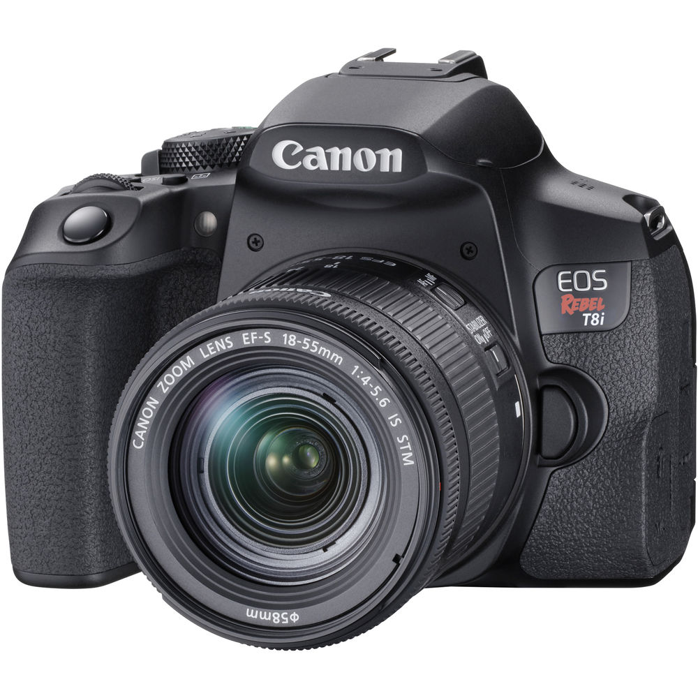 DSLR Canon EOS Rebel T8i/D850 Lente 18-55mm - eMania Foto e Video