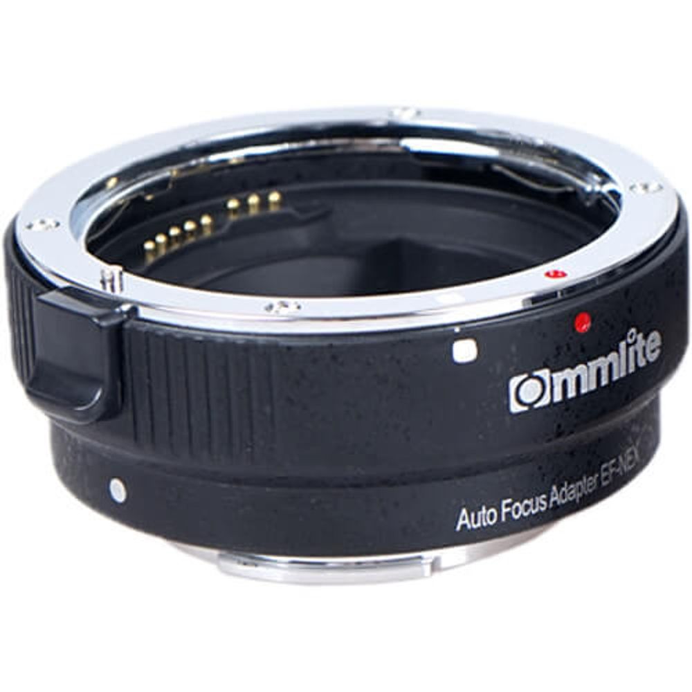 Adaptador Commlite Lente AF EF/EF-S em E-Mount eMania Foto e Video