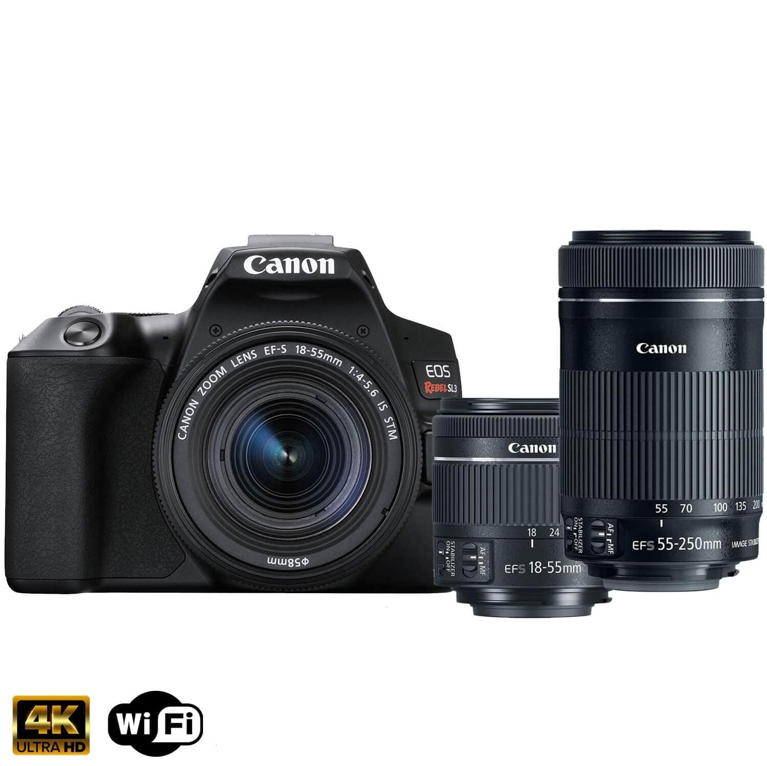 Canon EF-S18-55mmと55-250mmの新旧キットレンズを比較してみる
