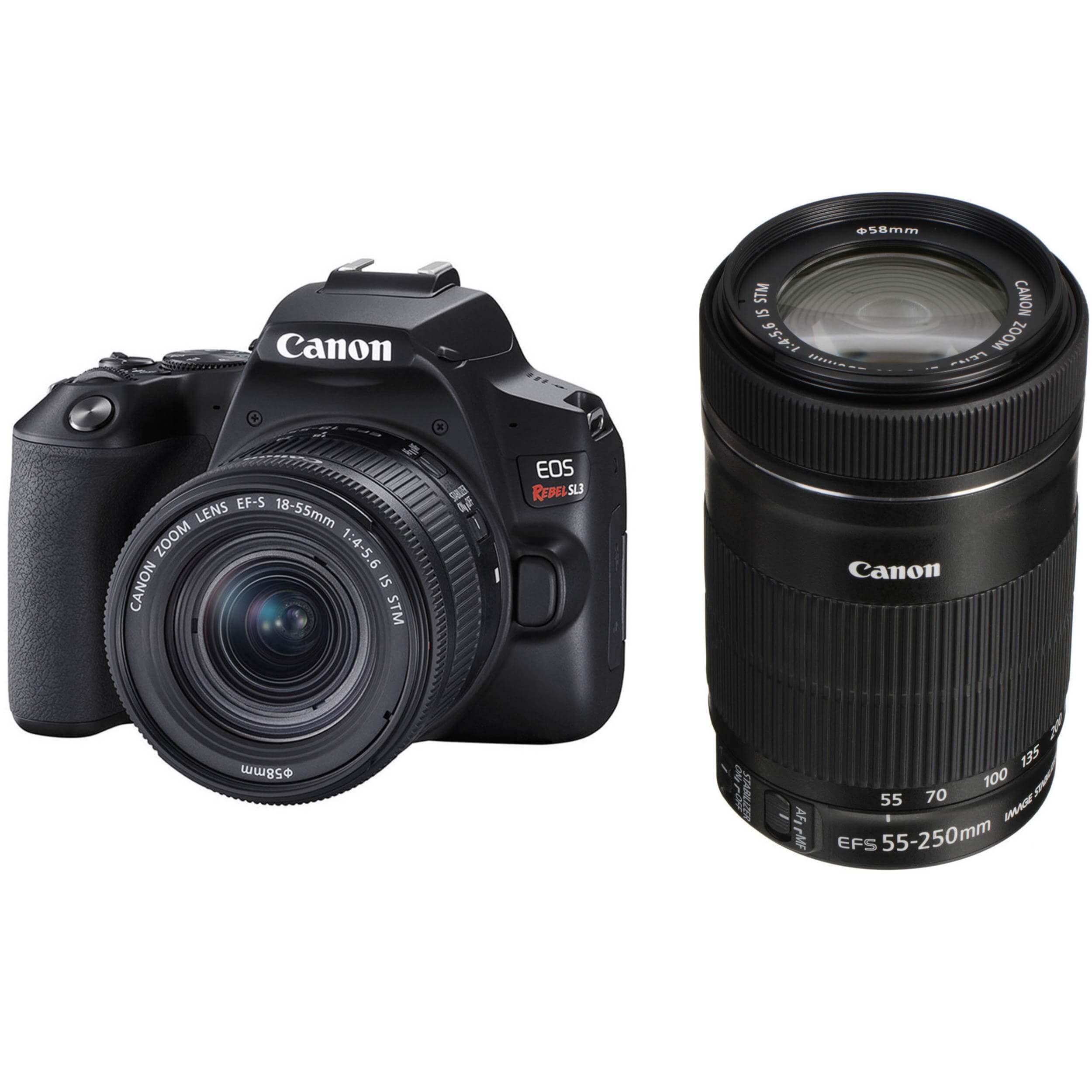 Kit Canon SL3 4K + Lentes 18-55mm 55-250mm - WorldView
