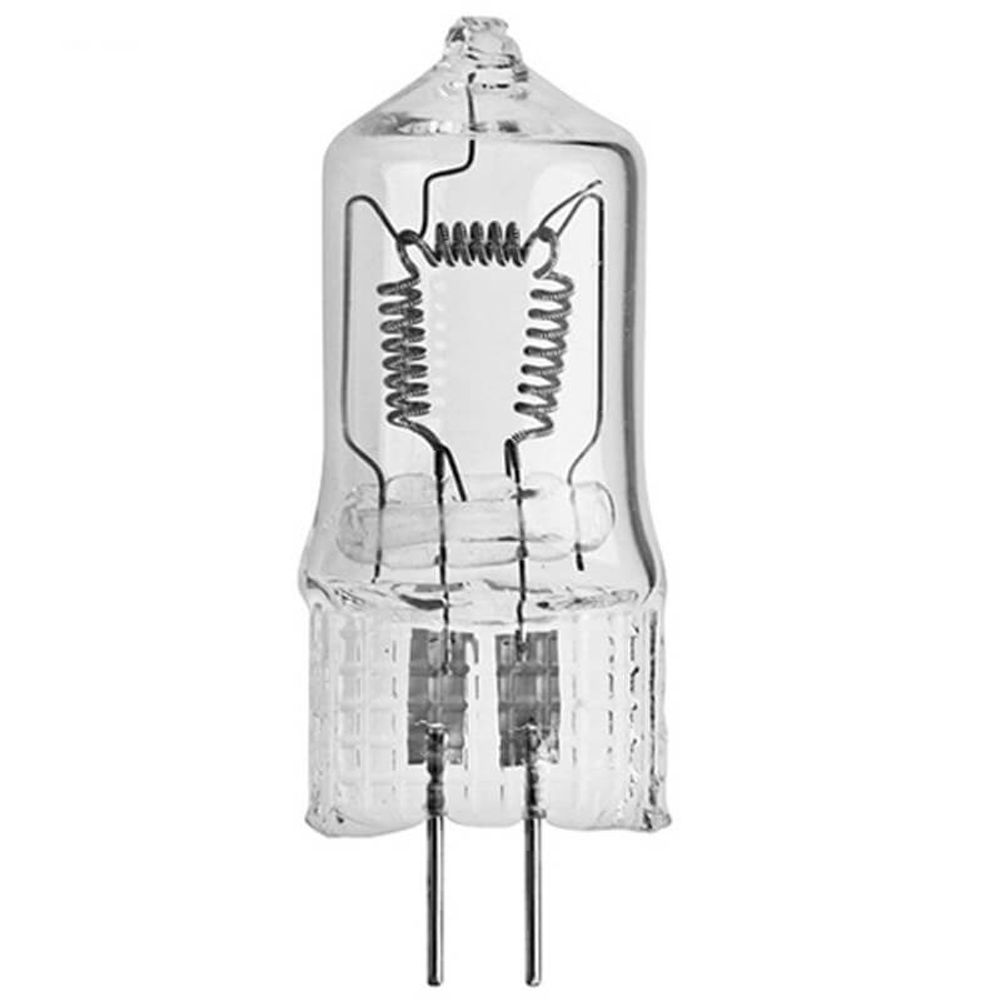 Lampada-Halogena-Tungstenio-300W--110V--GX6.35-para-Iluminacao-Continua Lampada-Halogena-Tungstenio-300W--110V--GX6.35-para-Iluminacao-Continua