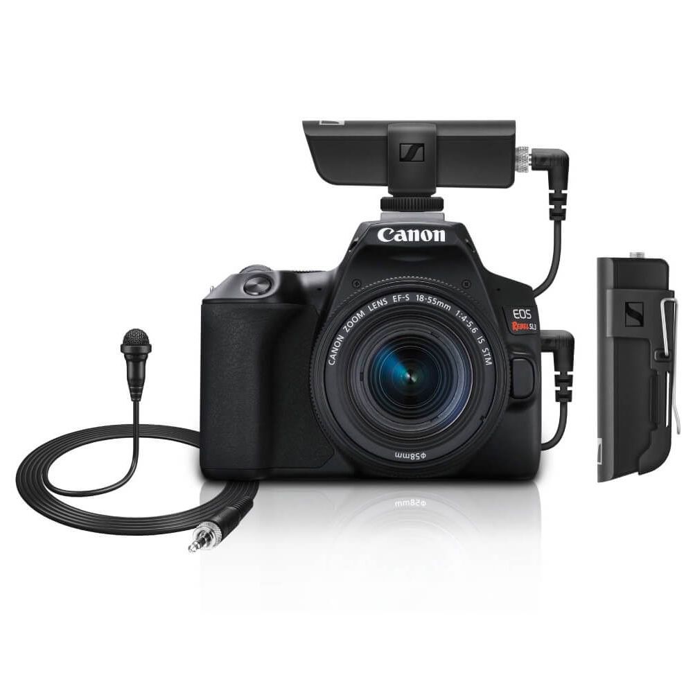 Kit-Camera-Canon-SL3-4K-com-Lente-18-55mm---Microfone-Lapela-Sennheiser-XSW-D-Wireless-com-Receptor Kit-Camera-Canon-SL3-4K-com-Lente-18-55mm---Microfone-Lapela-Sennheiser-XSW-D-Wireless-com-Receptor