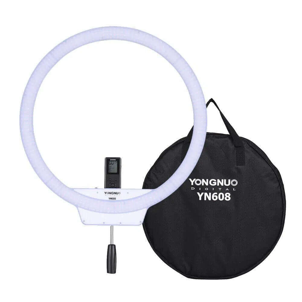 Iluminador-Circular-Led-Yongnuo-YN608C-Bi-Color-Video-Ring-Light Iluminador-Circular-Led-Yongnuo-YN608C-Bi-Color-Video-Ring-Light