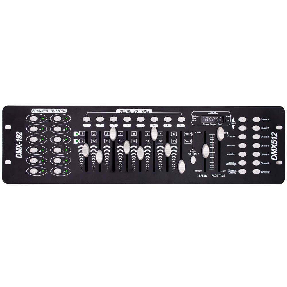 Mesa-Controladora-Profissional-Dmx-512-Iluminacao-e-Efeitos-Portatil-192-Canais Mesa-Controladora-Profissional-Dmx-512-Iluminacao-e-Efeitos-Portatil-192-Canais