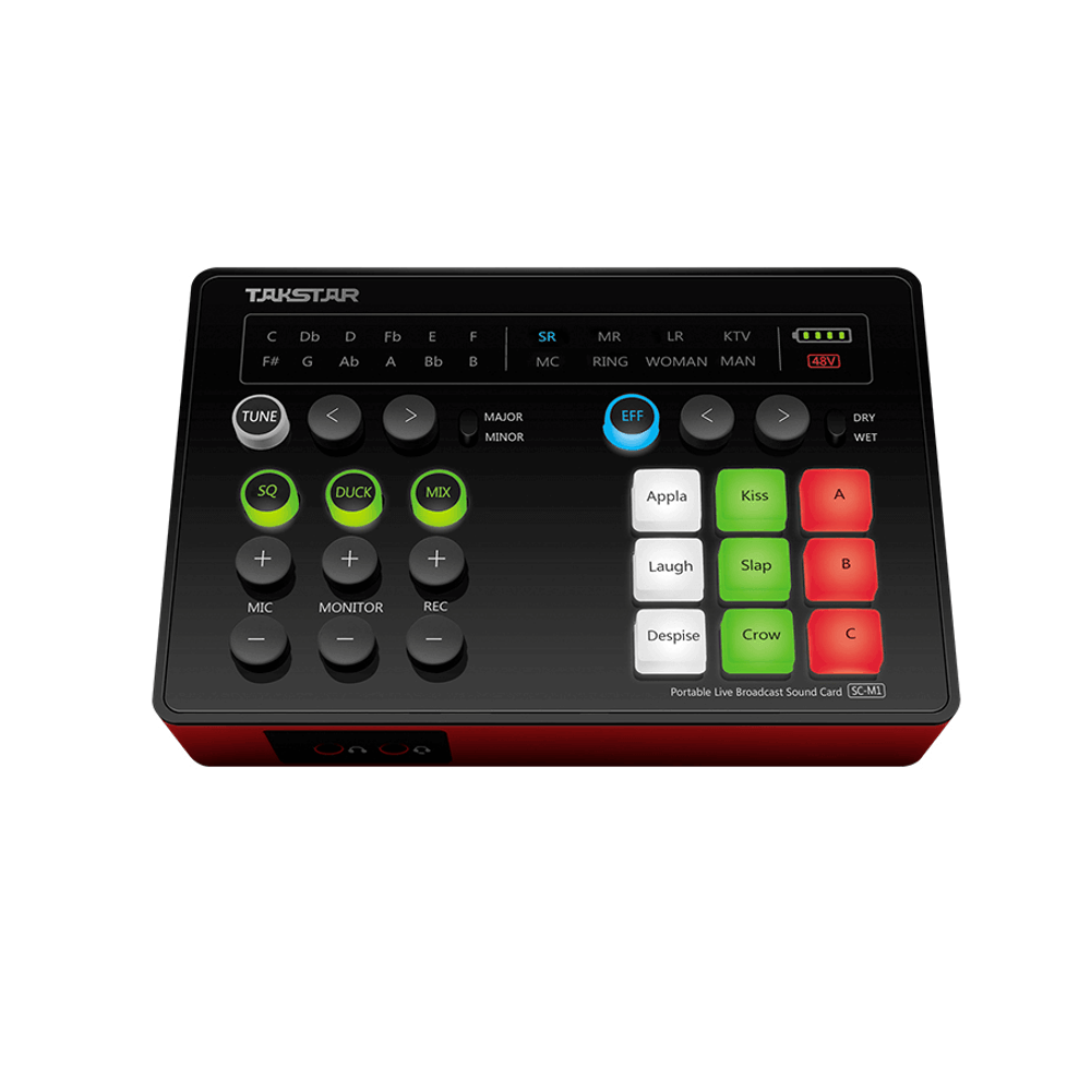 Mini-Placa-de-Audio-e-Transmissao-Takstar-SC-M1-Broadcast-Sound-Card Mini-Placa-de-Audio-e-Transmissao-Takstar-SC-M1-Broadcast-Sound-Card
